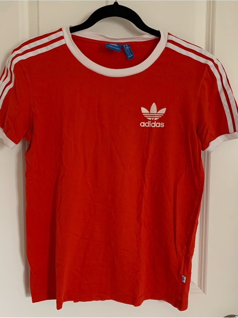 adidas Women’s Red Trefoil Tee, XS
